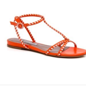 Tabitha Simmons Orange & White Sandals Size 40